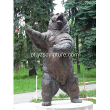 Vida de bronze tamanho estátua de urso para venda